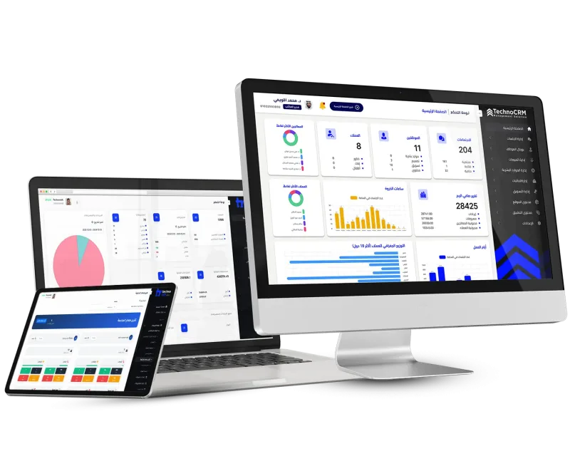 TechnoCRM Marketing Agency Management System Interface