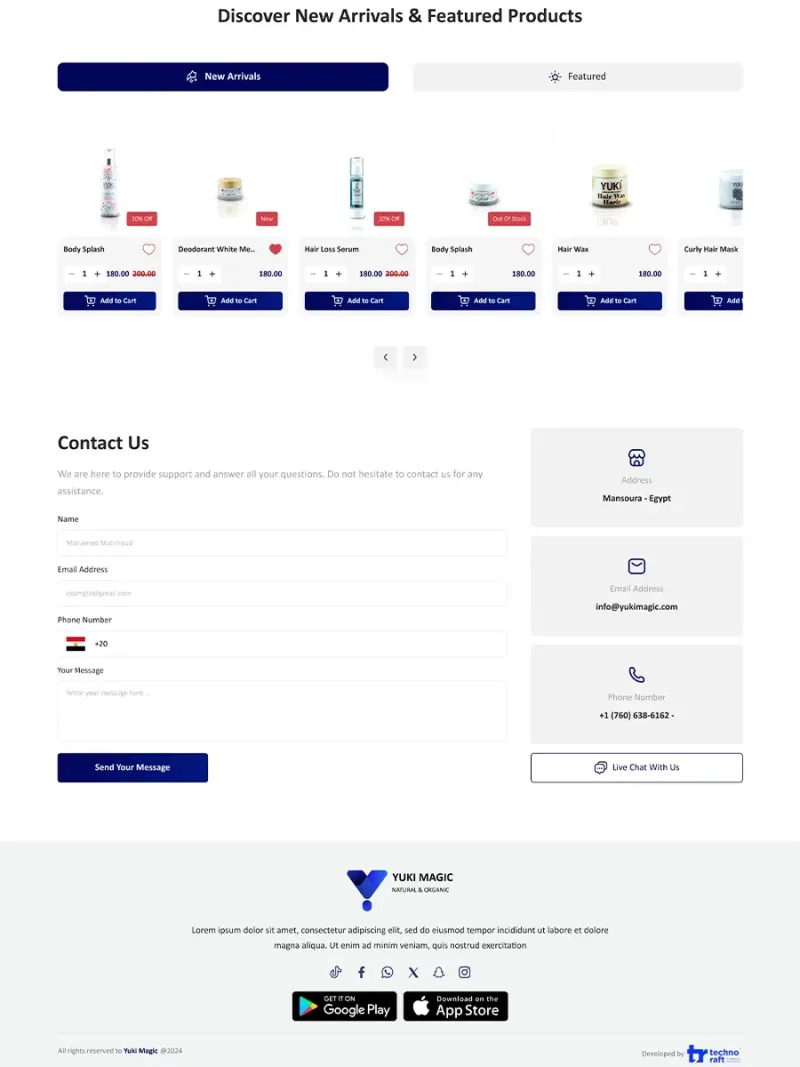 متجر Yuki Magic لمنتجات العناية بالبشرة والجمال أونلاين