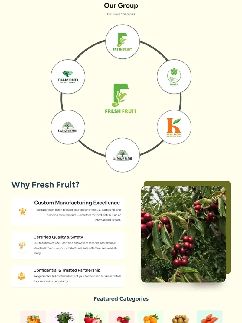 موقع Fresh Fruit للبذور والأسمدة والمنتجات الزراعية