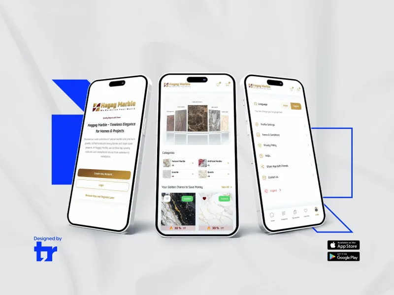 Haggag Marble Marble and Granite Quote Request App Interface